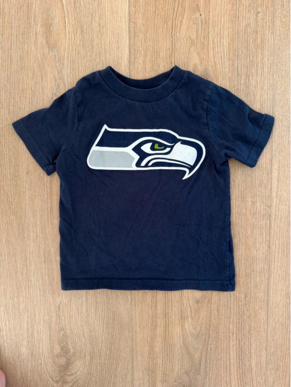 NFL Seattle Seahawks Toddler T-Shirt Size 2T Navy Blue Logo Football Cotton